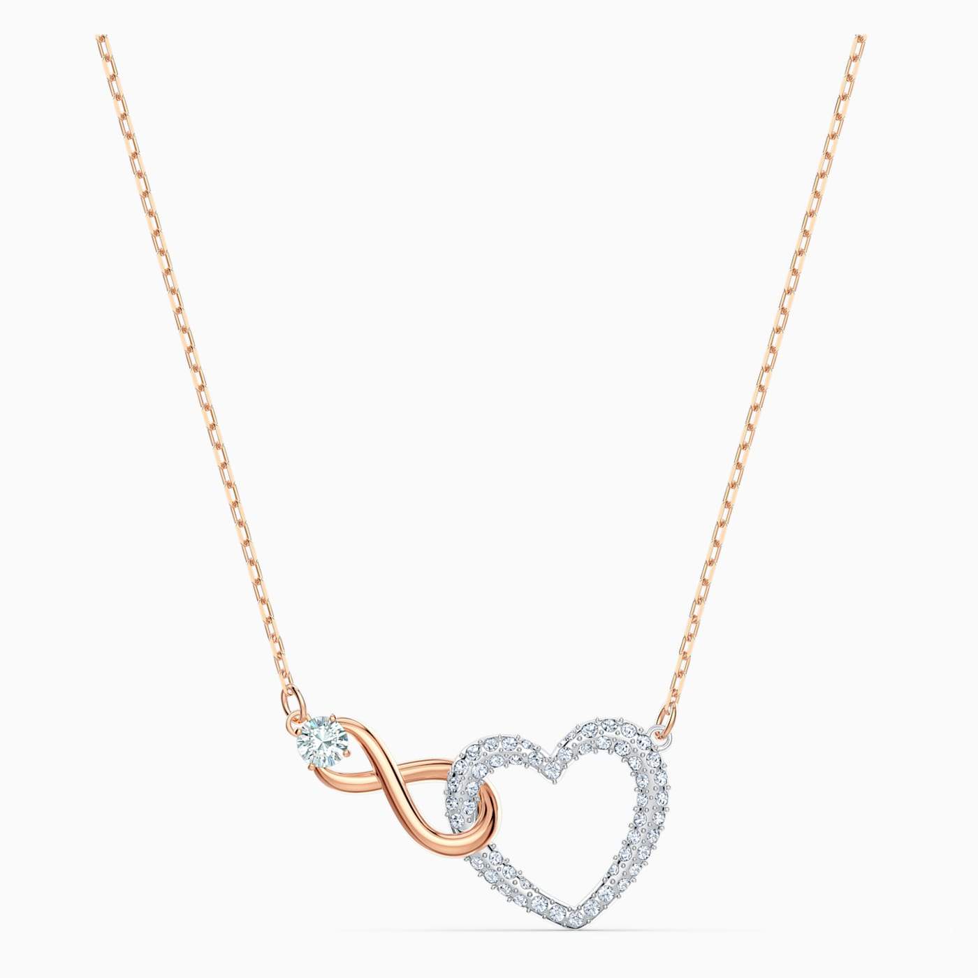 SWAROVSKI - Infinity Heart Necklace - White