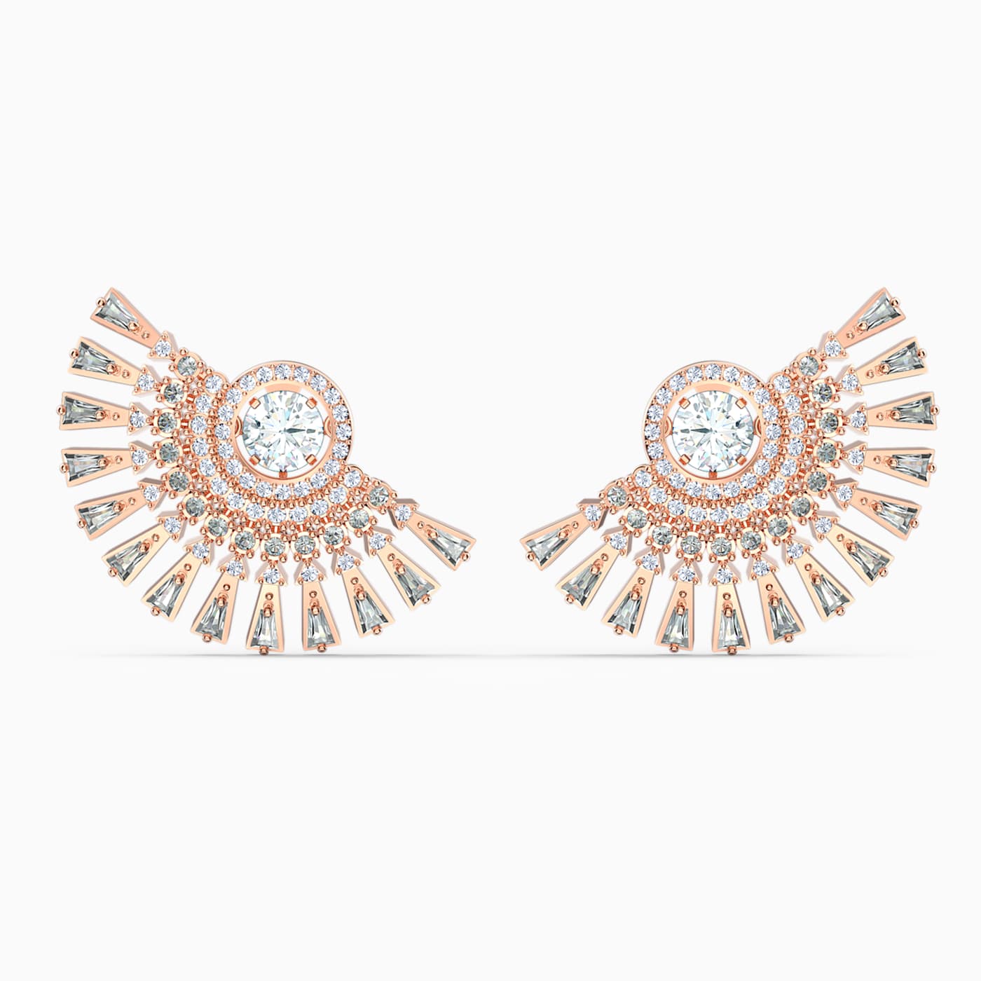 SWAROVSKI - Gray SWAROVSKI - Sparkling Dance Dial Up Pierced Earrings