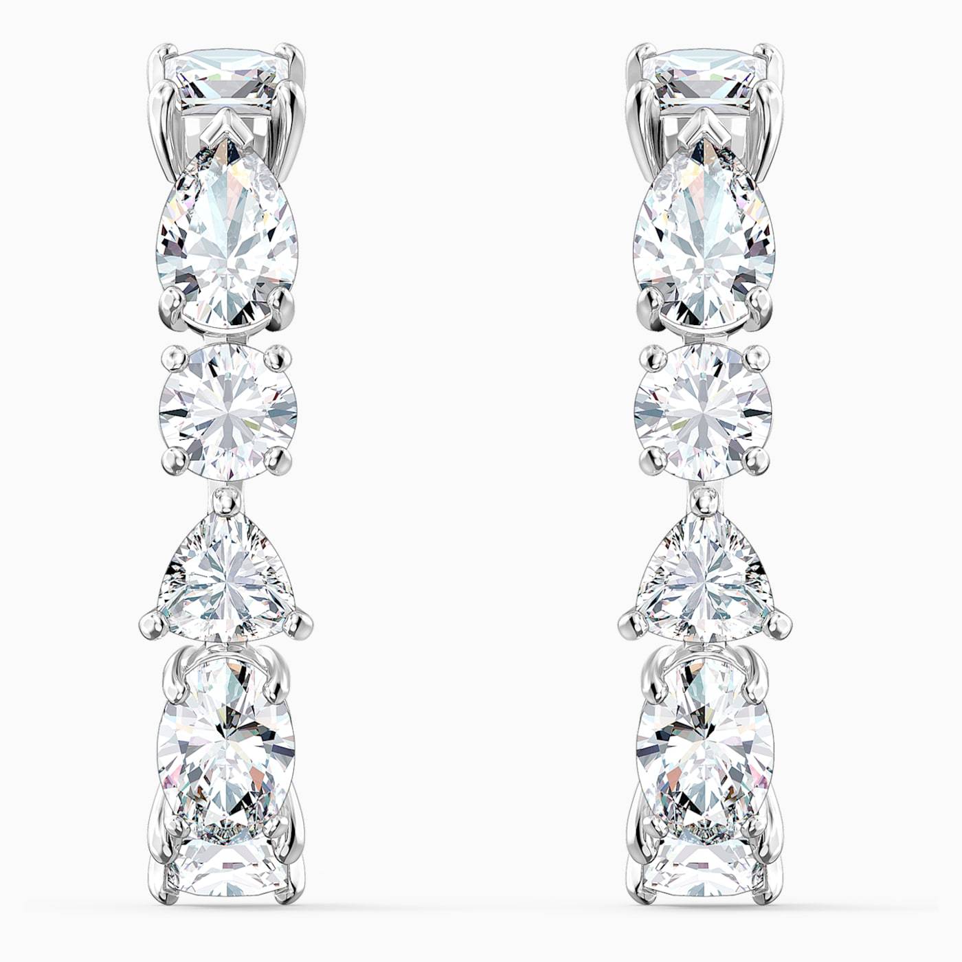 SWAROVSKI - White Tennis Deluxe Mixed Pierced Earrings