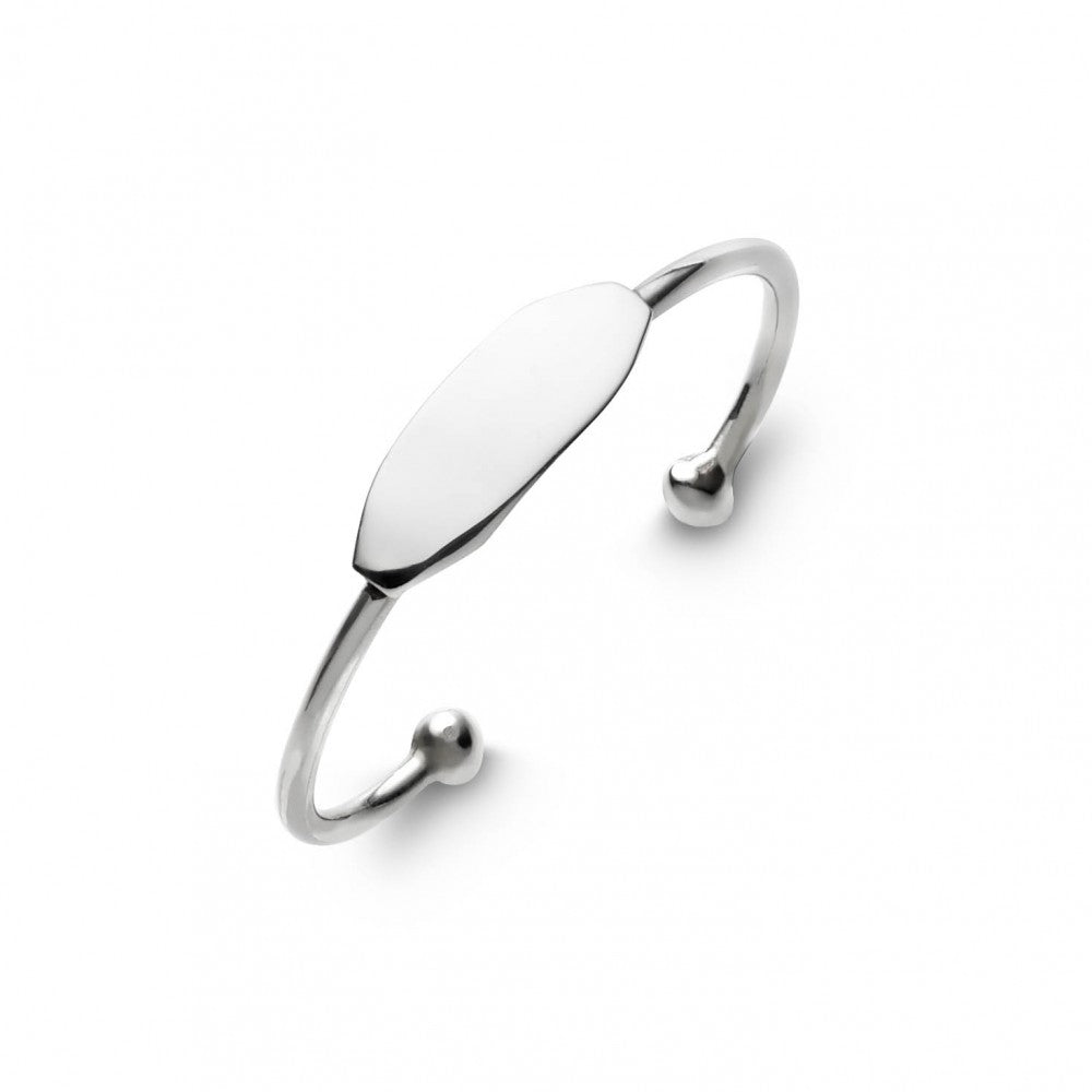 Sterling Silver Plain Children's ID Cuff