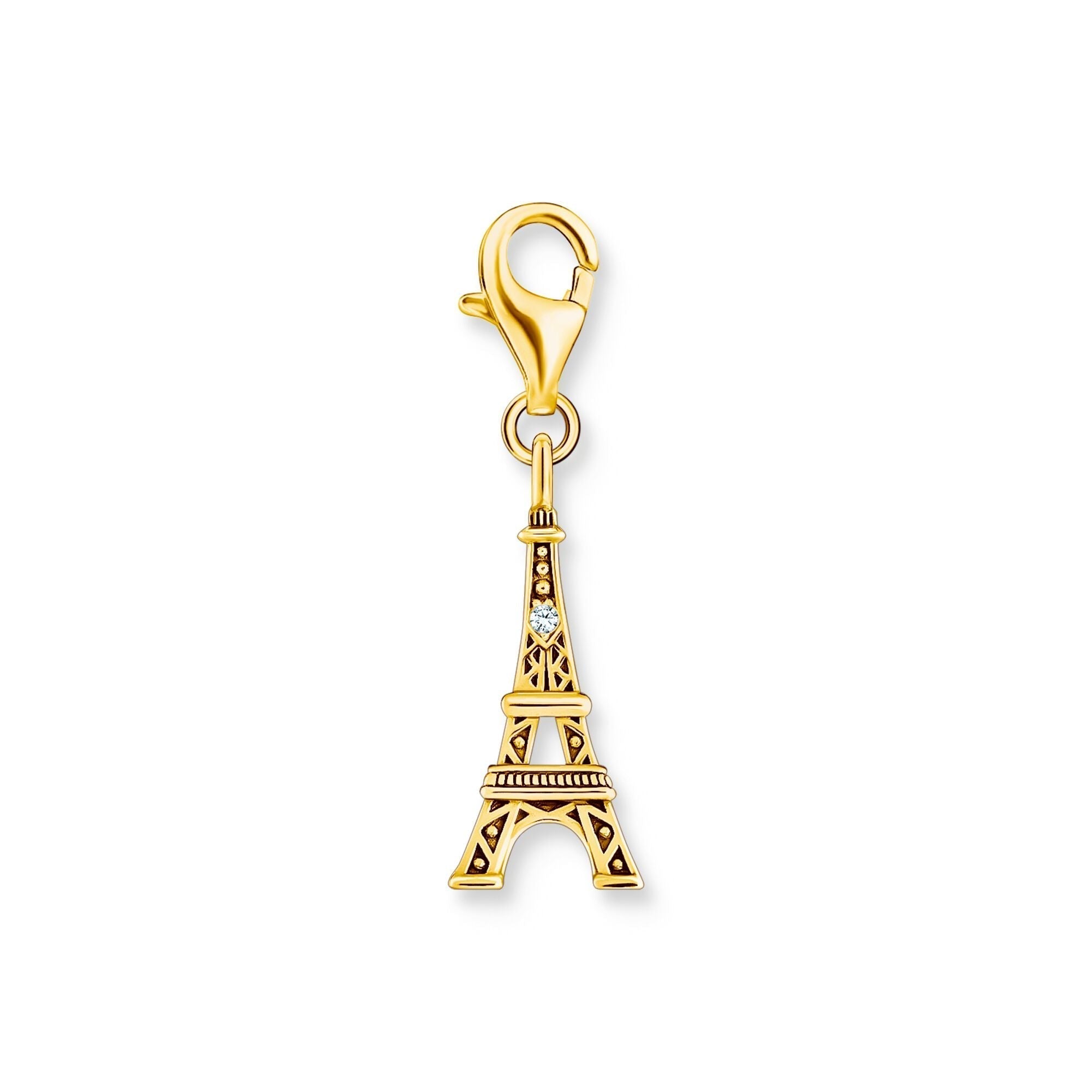 THOMAS SABO Charm Pendant Eiffel Tower Gold