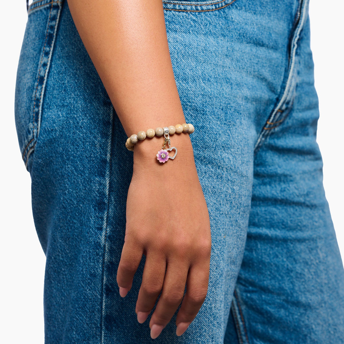 THOMAS SABO Open heart charm with zirconia