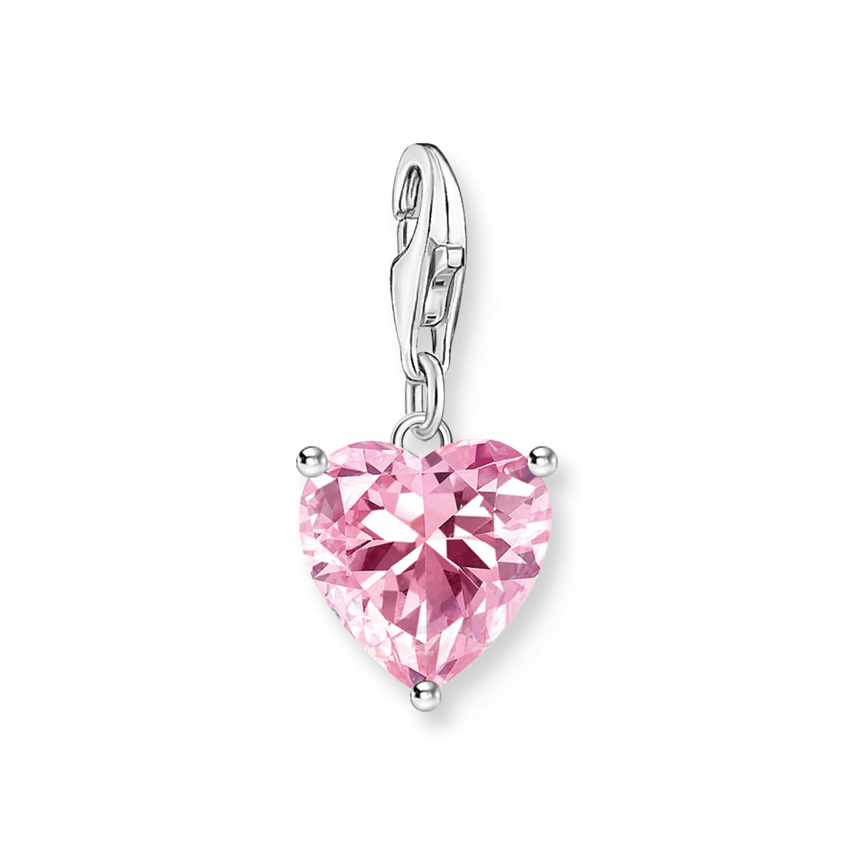 THOMAS SABO Heart charm with pink stone