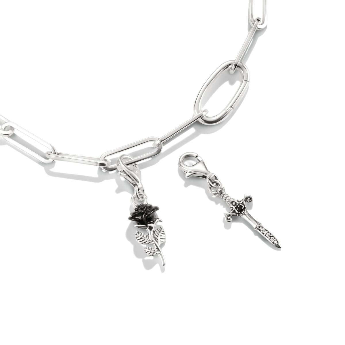 THOMAS SABO Charm Pendant True Romance Black Rose