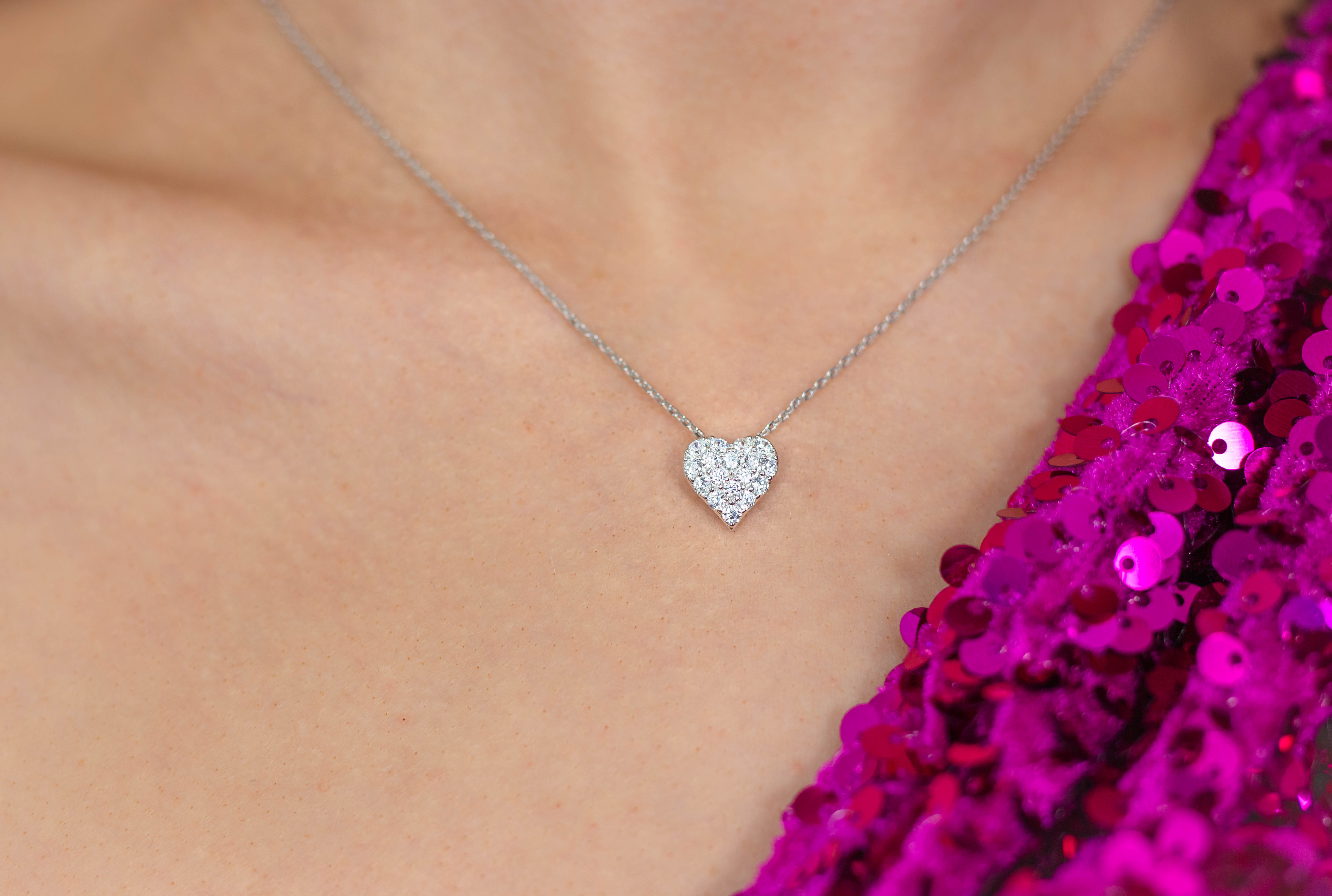 Georgini Sweetheart Sparkly Heart Pendant Silver