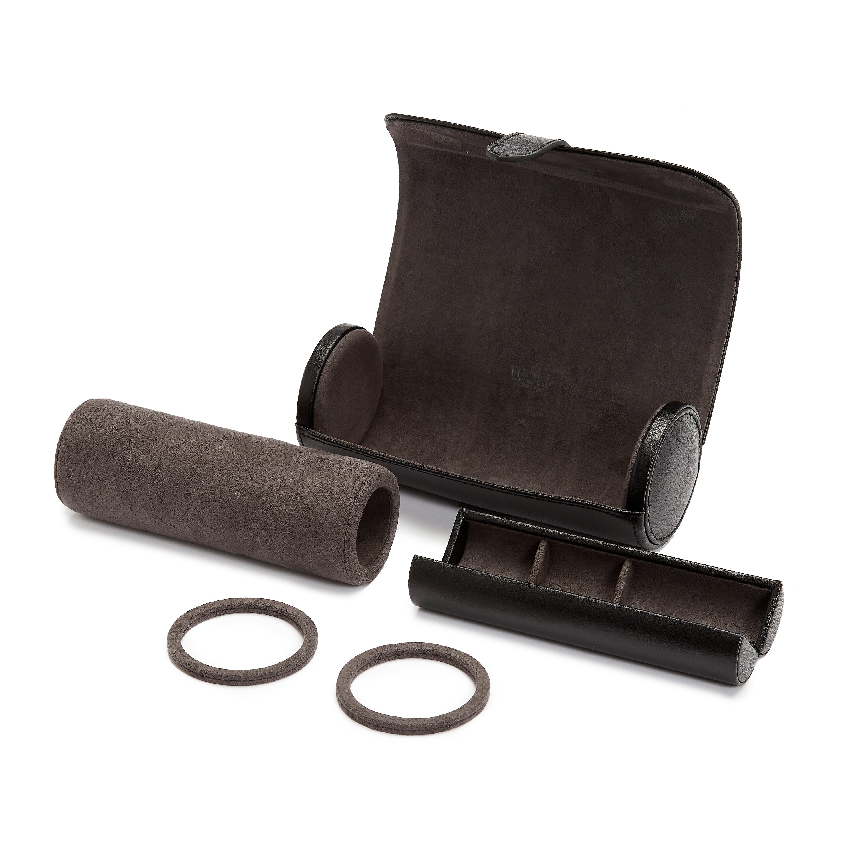 Wolf Blake Watch Roll with Capsule - Brown