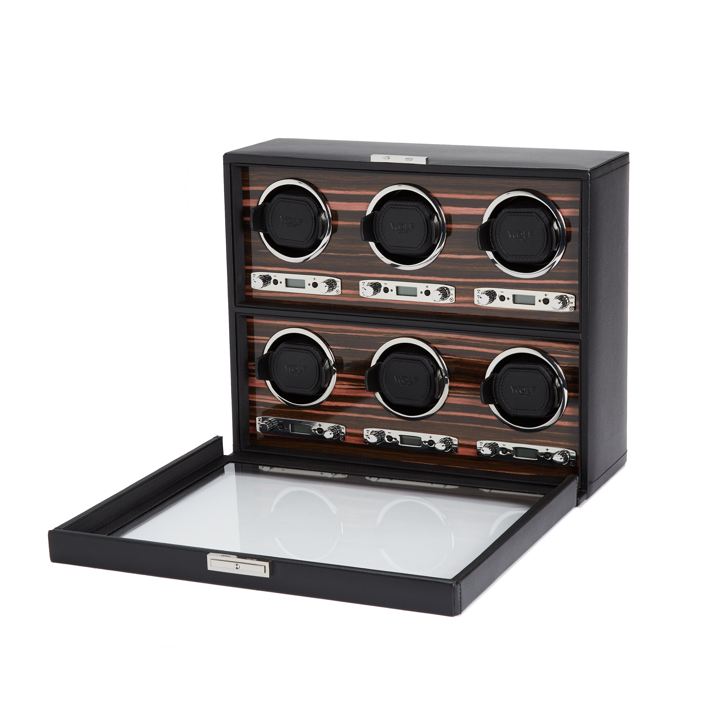 Wolf Roadster 6 Piece Winder Black