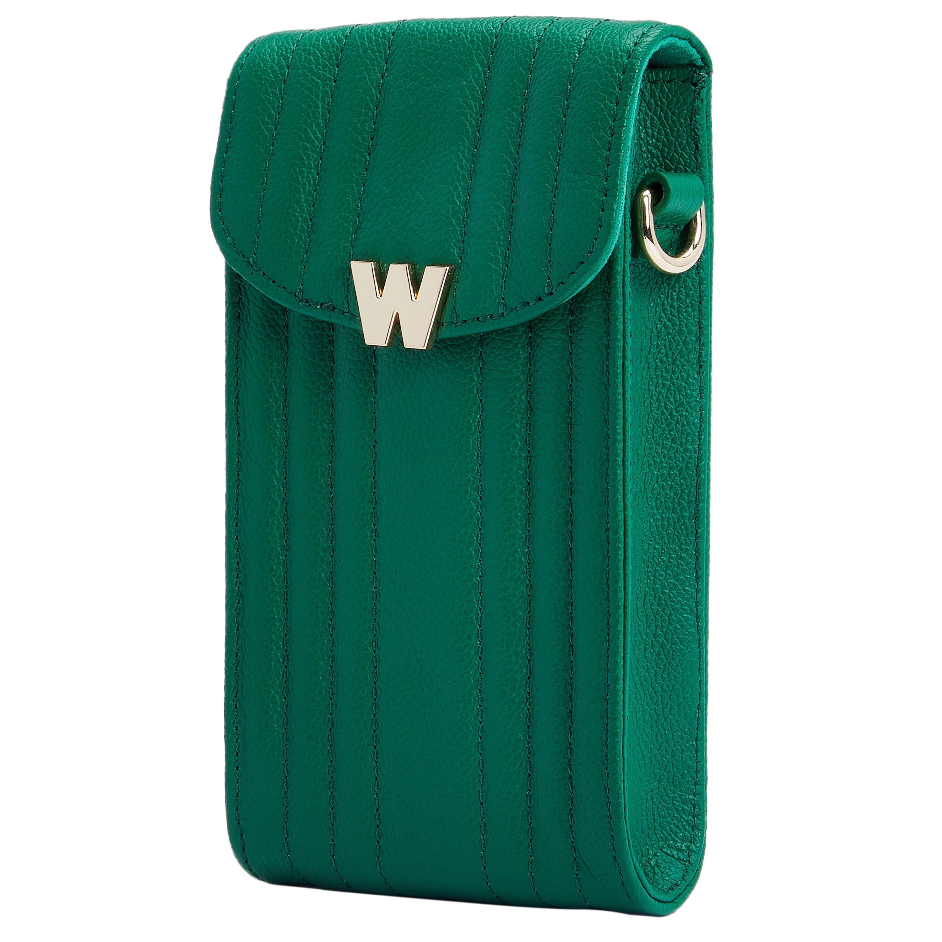 Wolf Mimi Phone Case with Wristlet & Lanyard Green