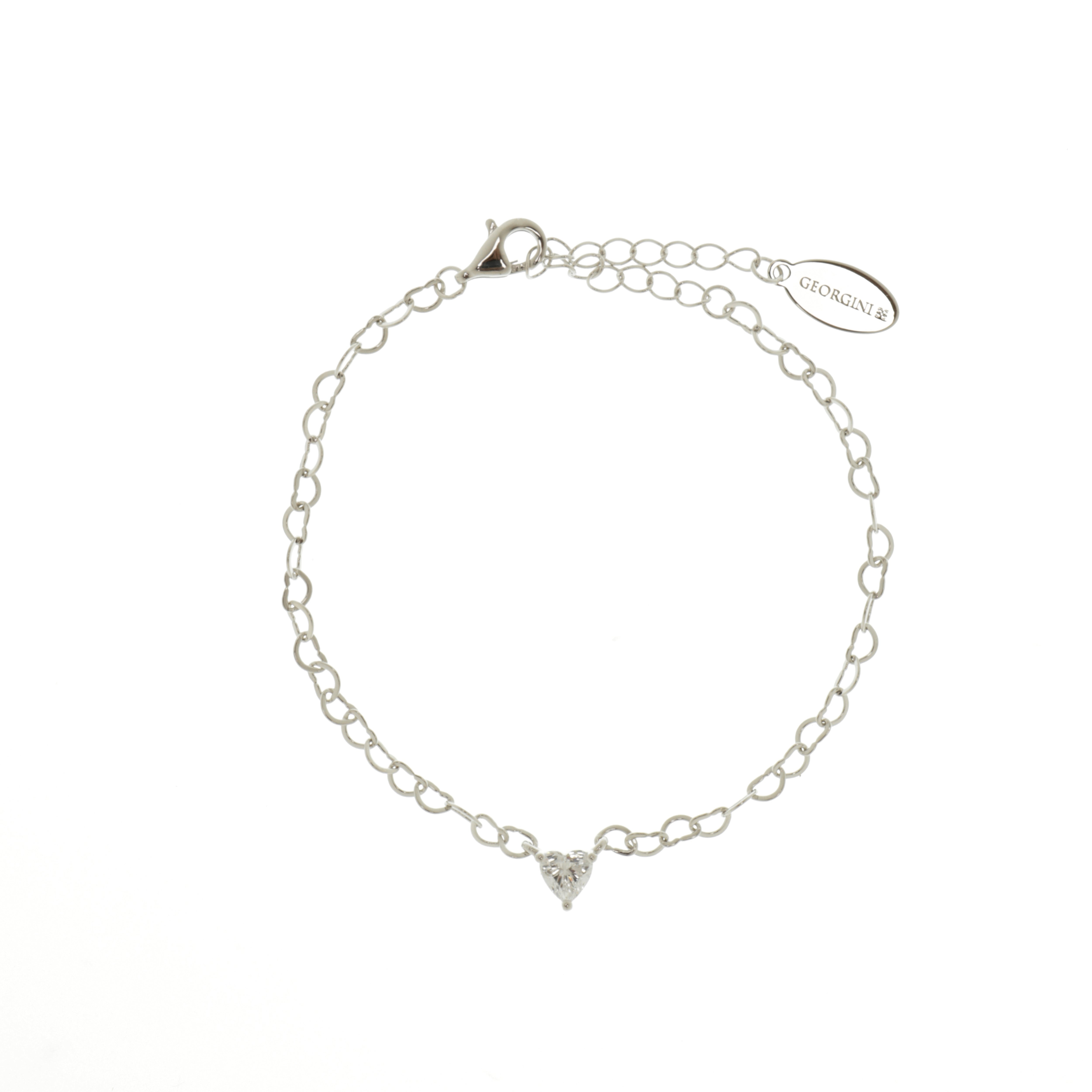 Georgini Sweetheart Heart Chain Bracelet Silver