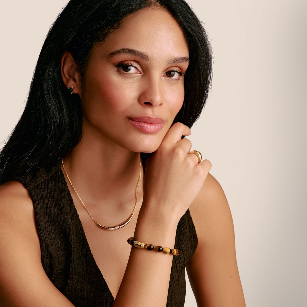 THOMAS SABO Bead Bracelet with Tiger’s Eye
