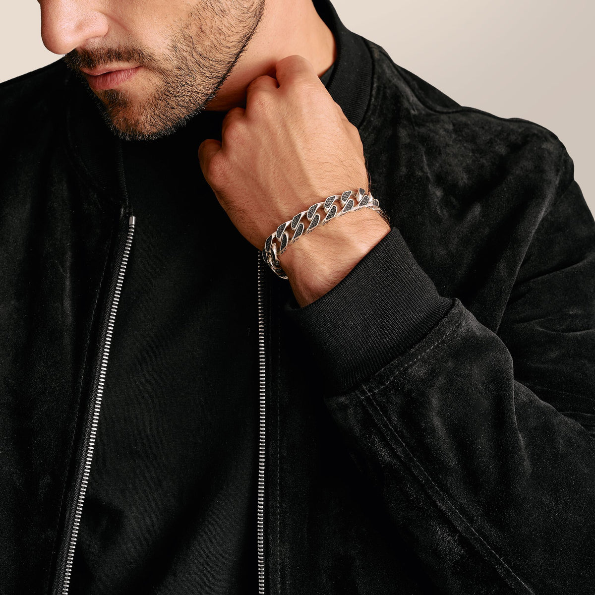 THOMAS SABO Black Pave Bracelet Rebel Icons