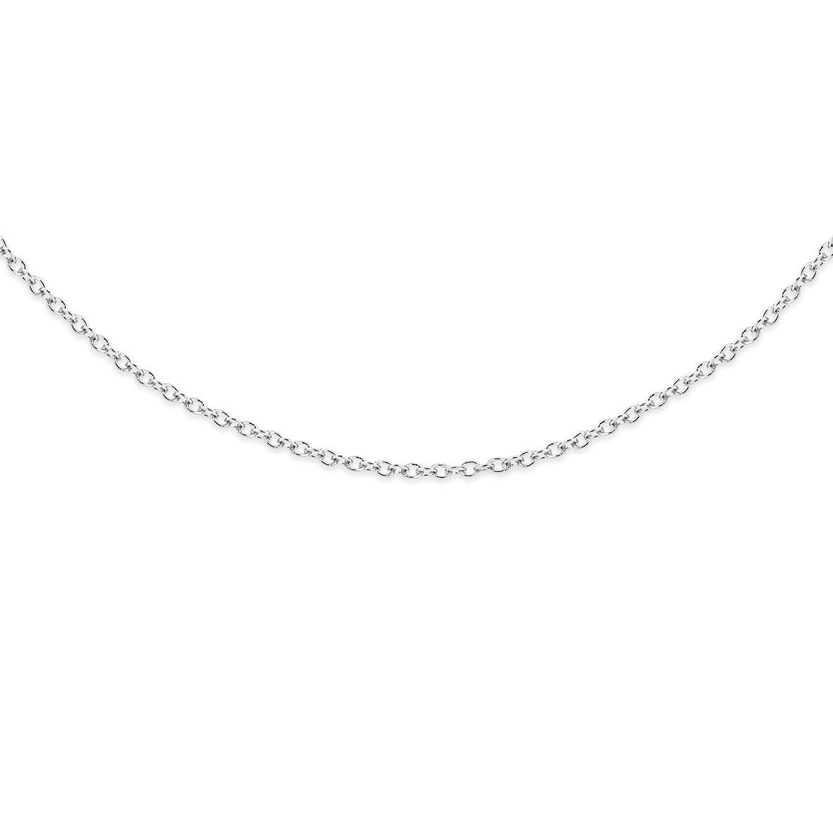 9ct white gold cable chain