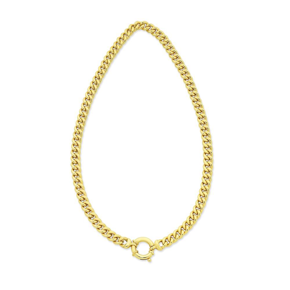 9Ct Silver Filled 45Cm Necklet With 9Ct Gold Euro Clasp