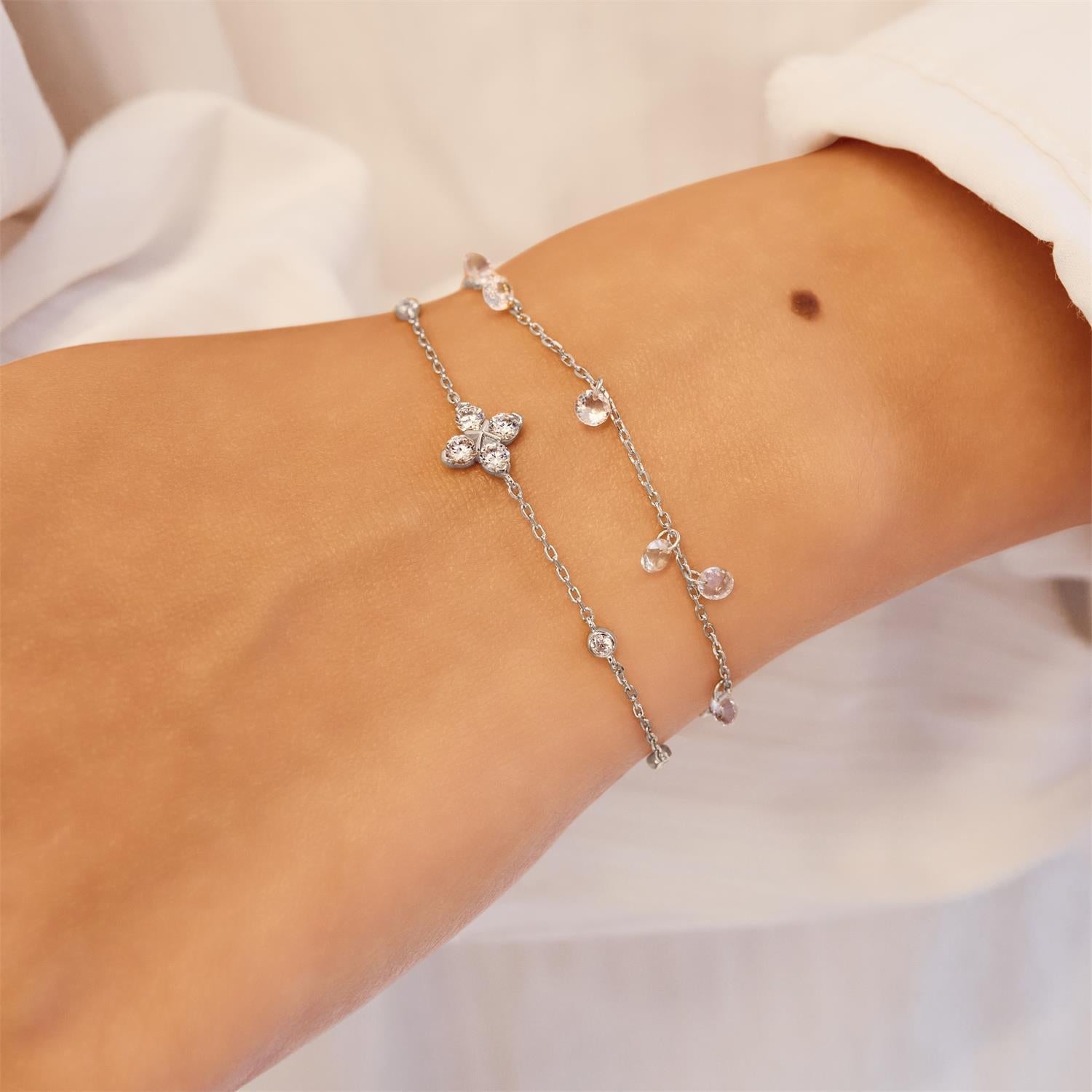 Ania Haie Silver Droplet Station Bracelet