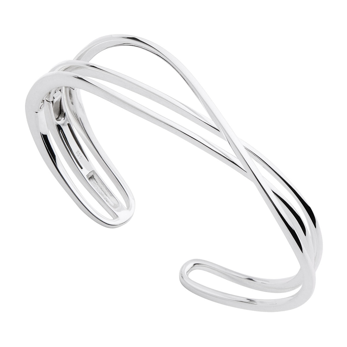 NAJO Brise Hinged Silver Cuff (60mm)