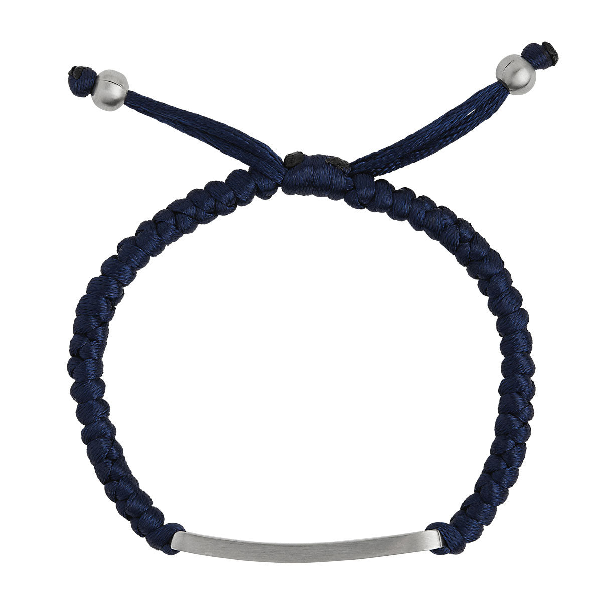 NAJO Elemental Blue Cord & Steel  Bracelet, extendable