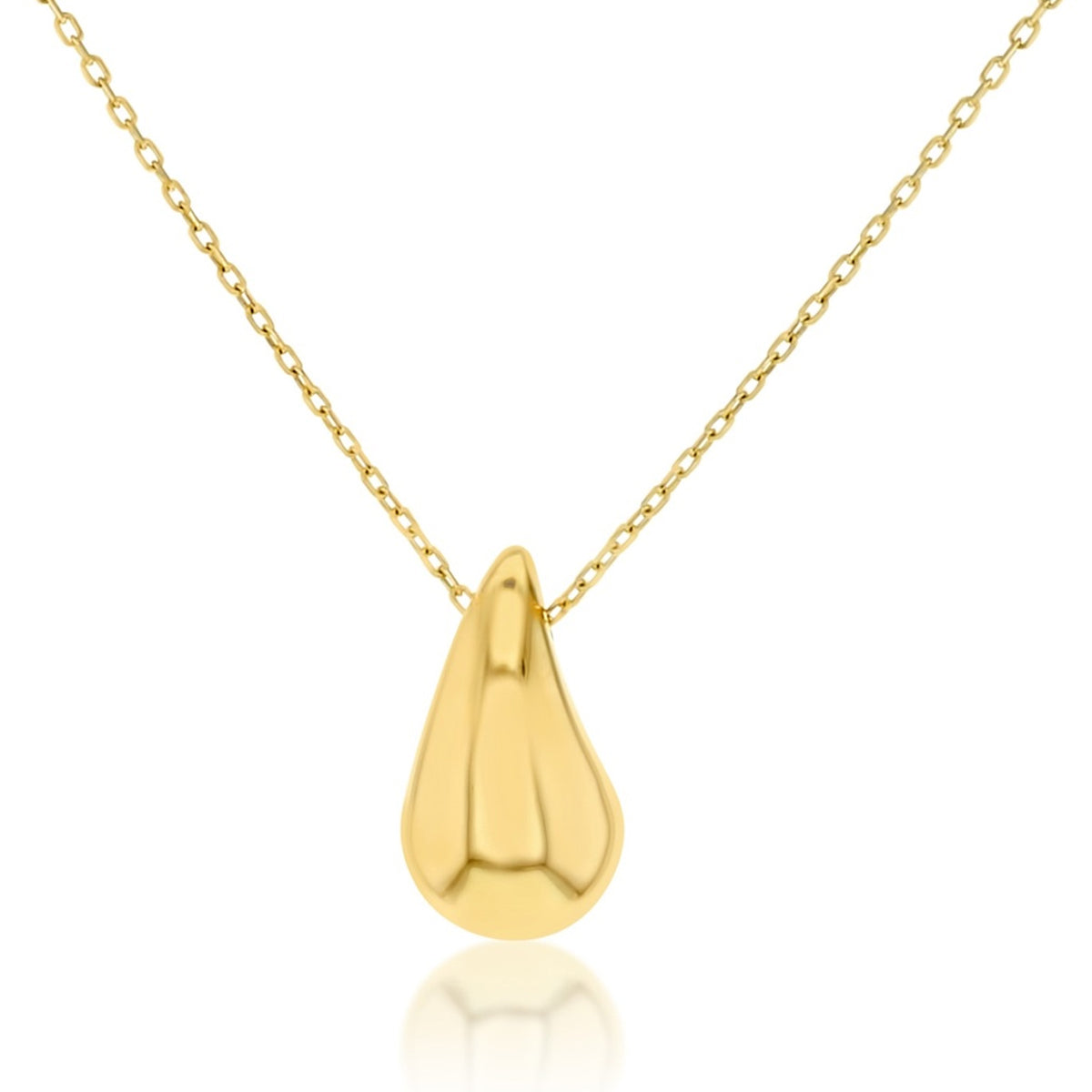 9ct Yellow Gold Teardrop Sliding Pendant (Medium)