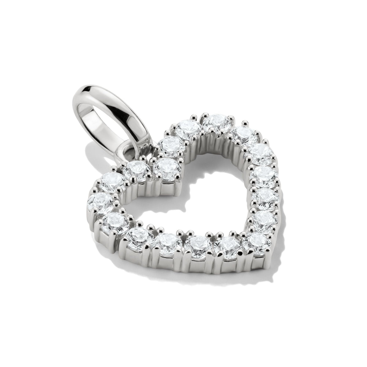 THOMAS SABO Connect Charm heart with white stones