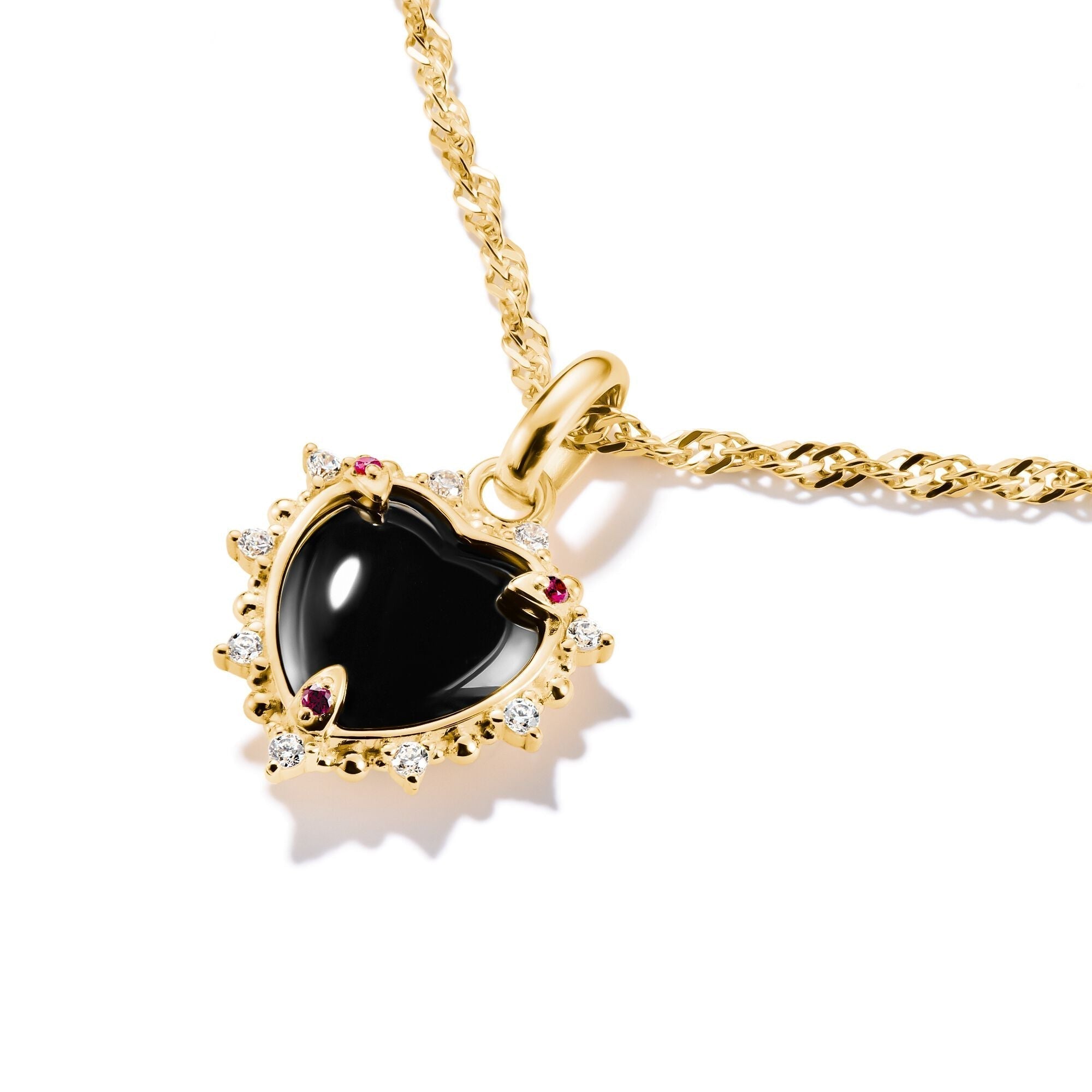 THOMAS SABO Connect Charm black vintage heart Gold