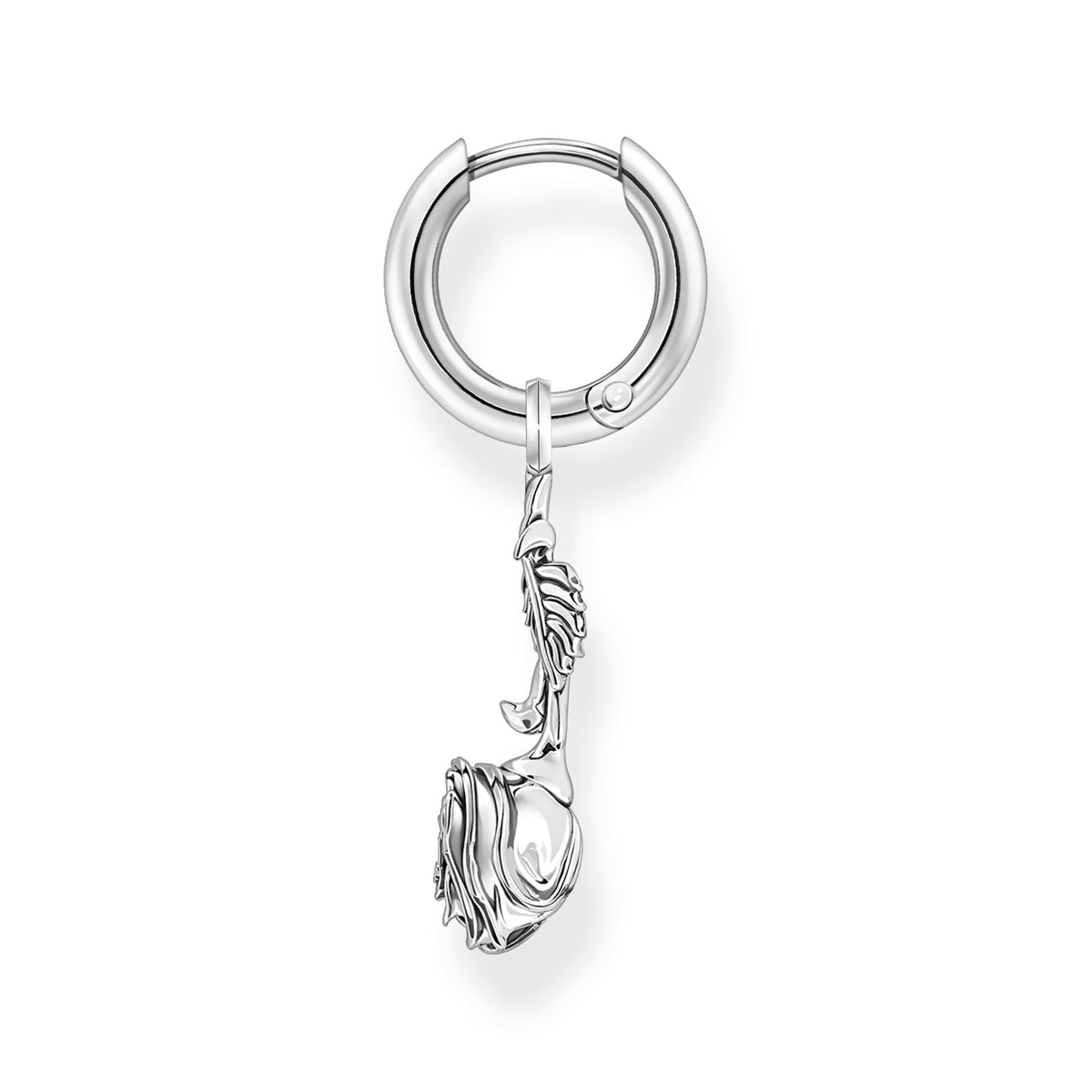 THOMAS SABO Single Creole with Midnight Rose Pendant