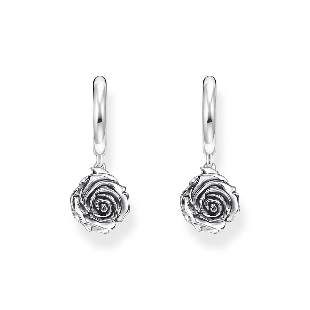THOMAS SABO Midnight Rose hoop earrings