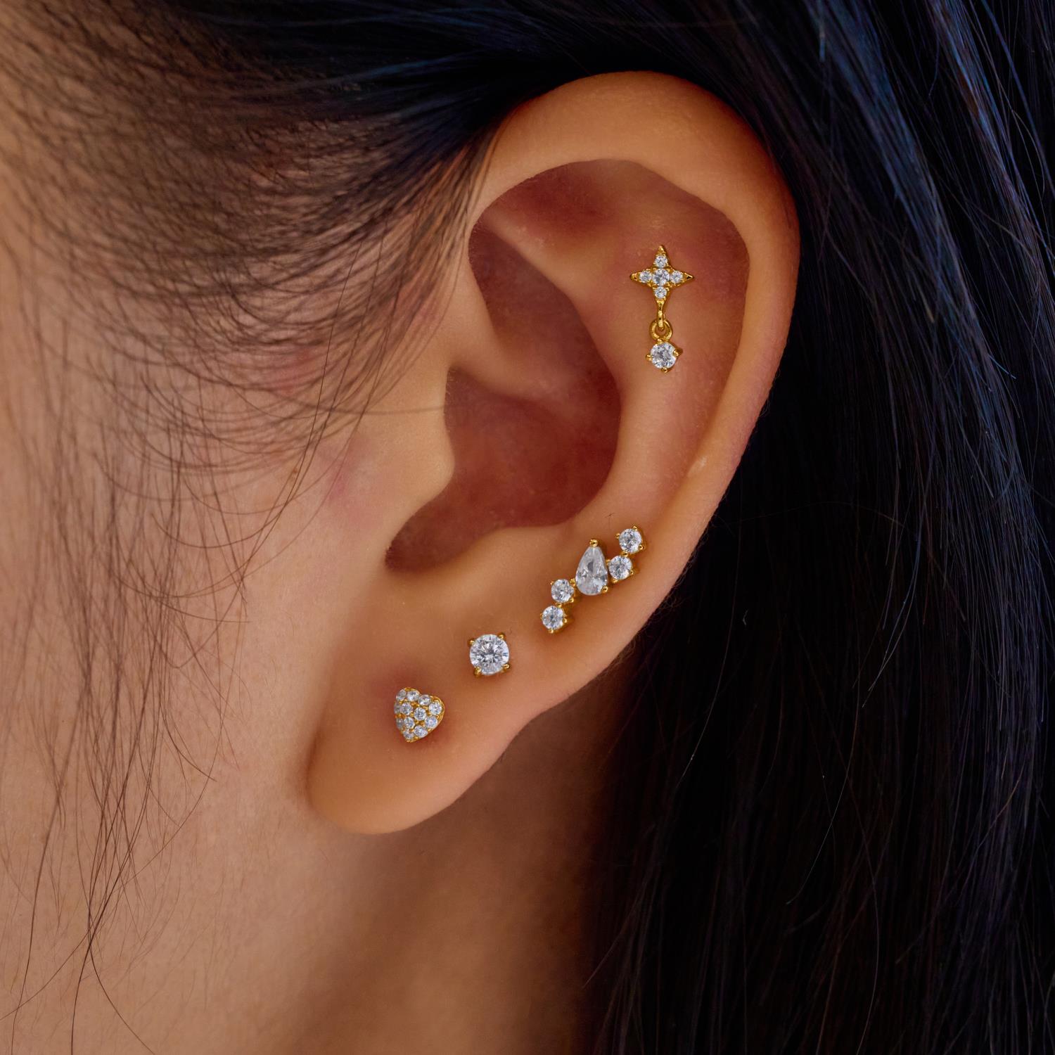 Ania Haie Gold Constellation Barbell Single Earring