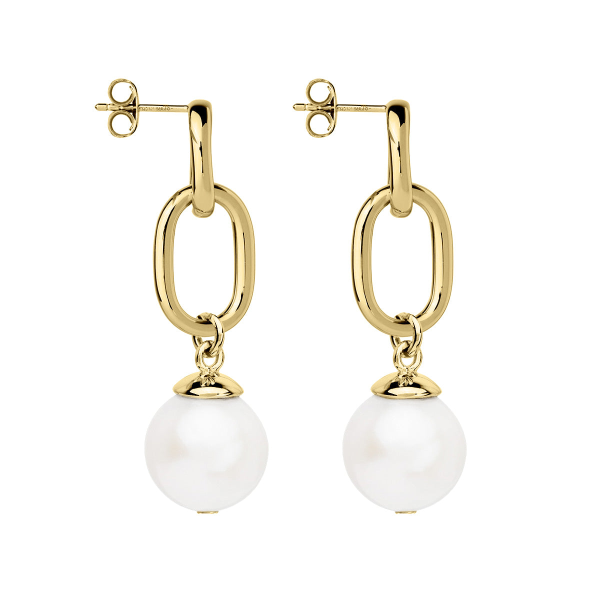 NAJO  Sea Nymph Yellow Gold and Pearl Drop Earrings