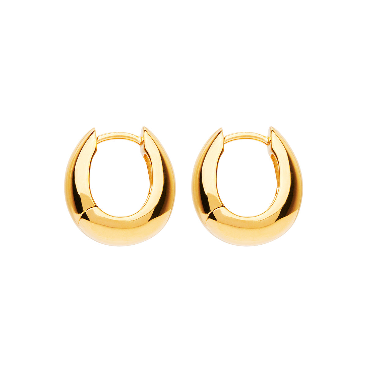 NAJO Arco Yellow Gold Huggie Earrings