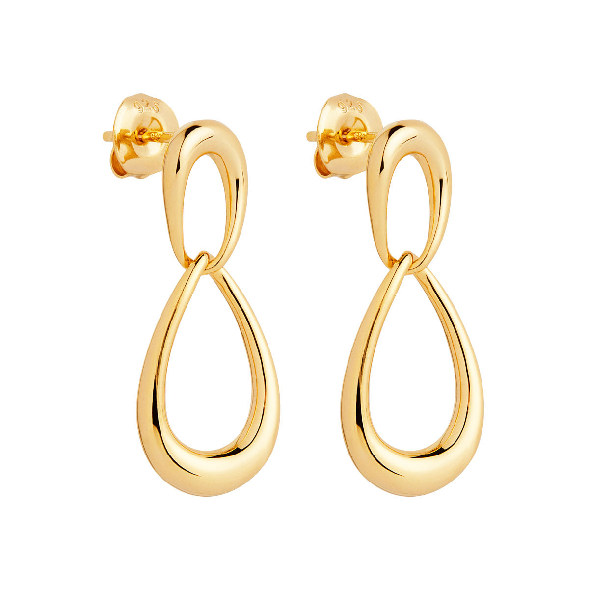 NAJO Vivante Yellow Gold Drops Grande Earrings