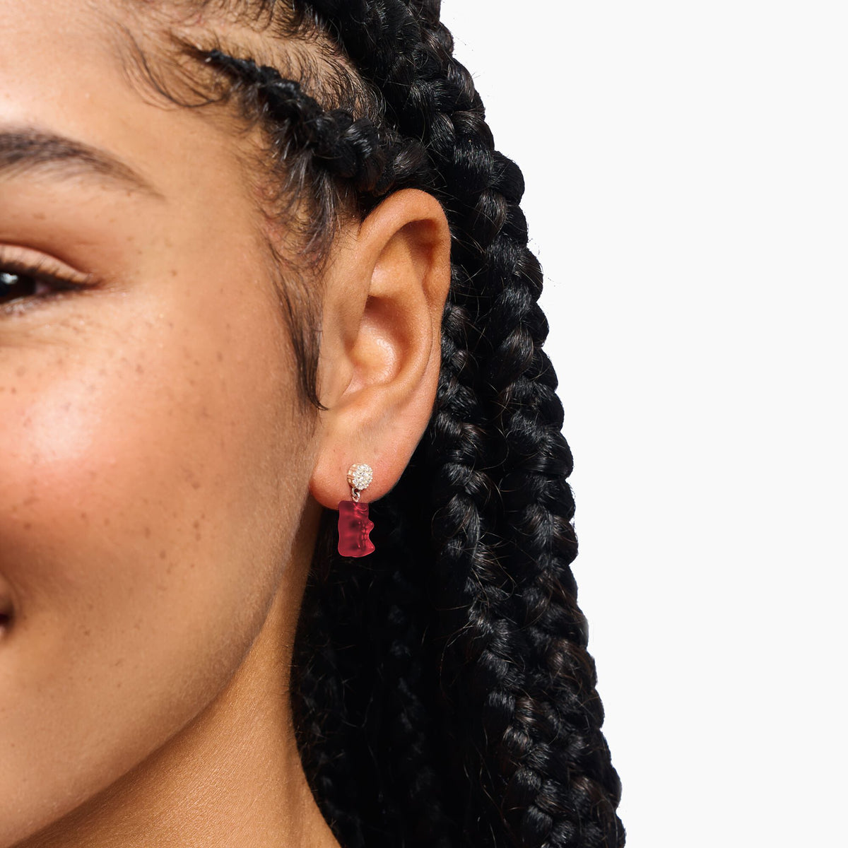 THOMAS SABO Ear Studs with Red Goldbears