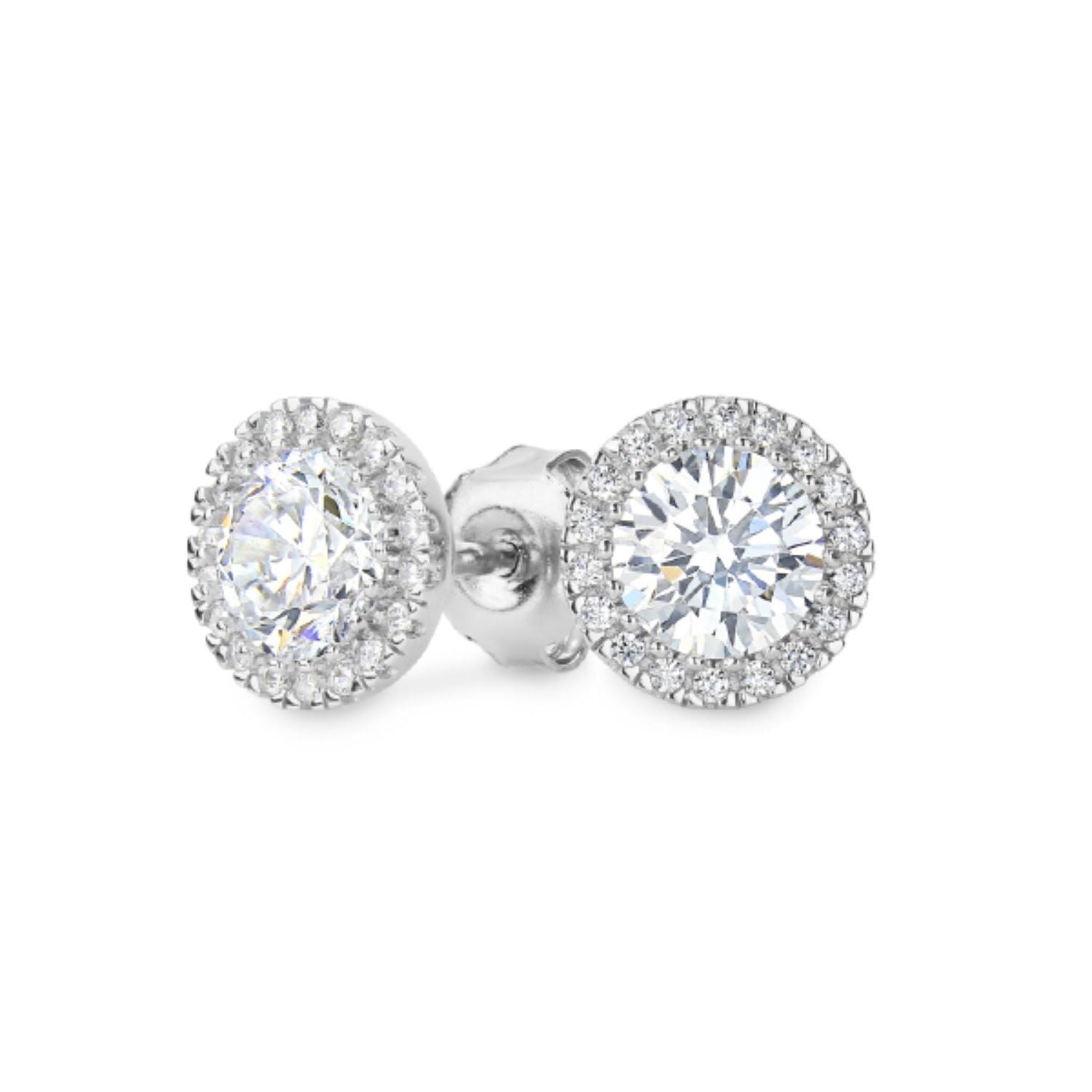 Georgini Yoyo Sterling Silver Cubic Zirconia Stud Earrings