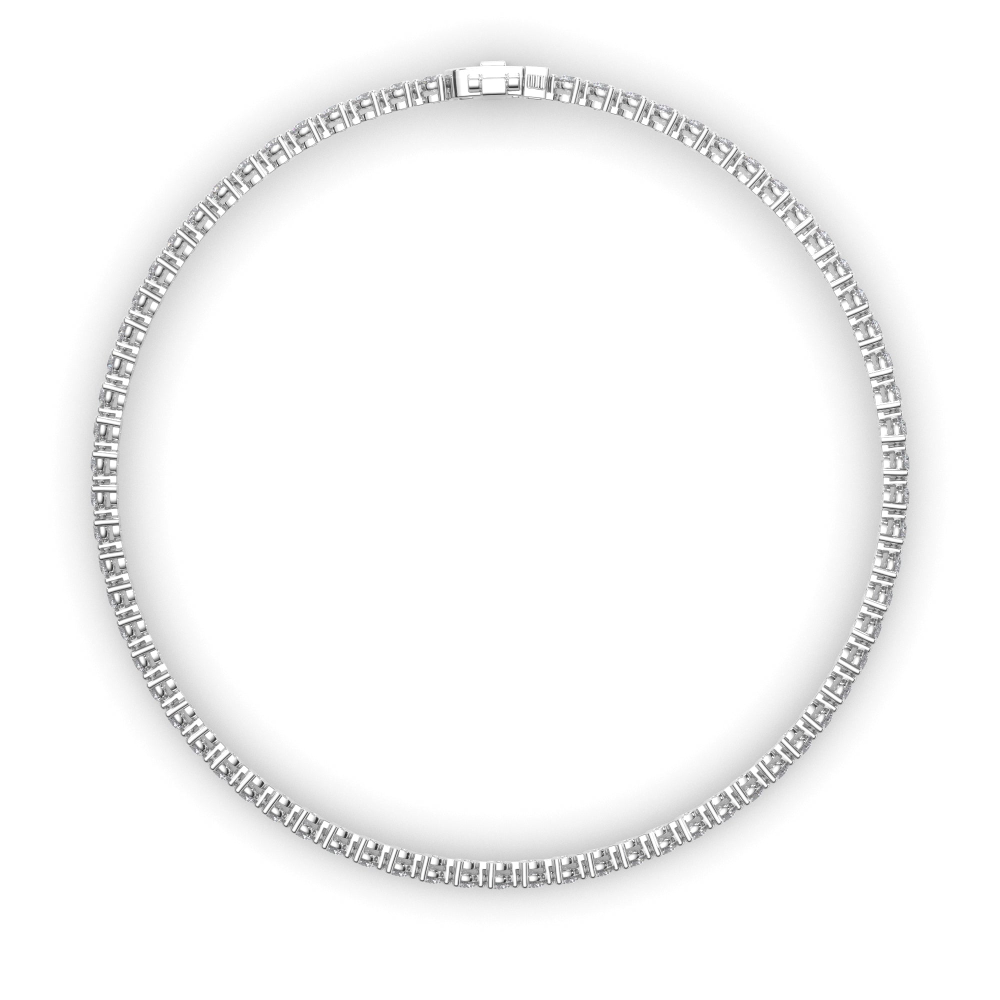 Round Brilliant Cut Natural Mined Diamond Tennis Bracelet