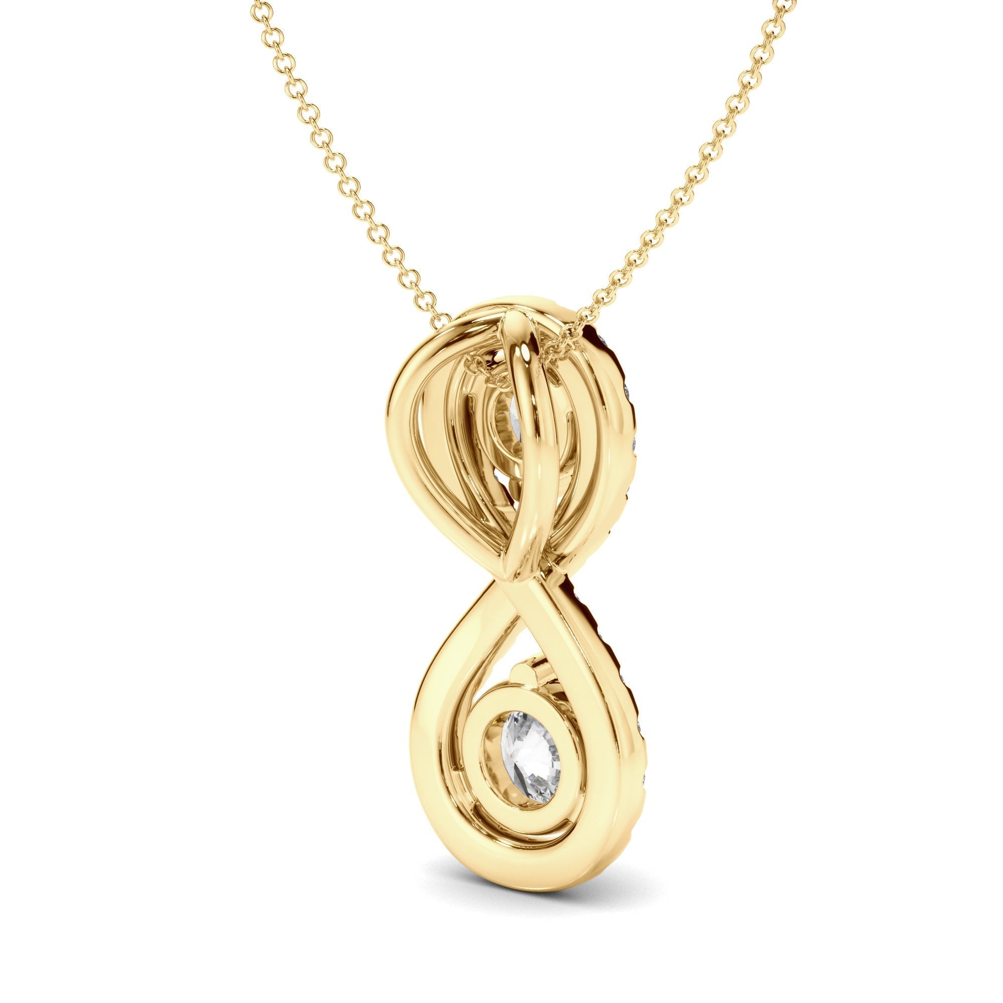 Round Brilliant Cut Diamond Infinity Pendant