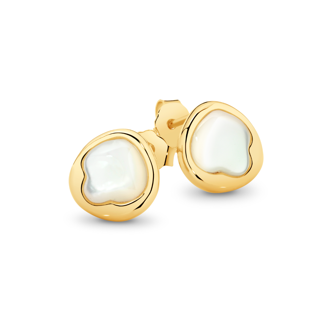 18ct Yellow Gold Plated Kiara Pearl Stud Earrings