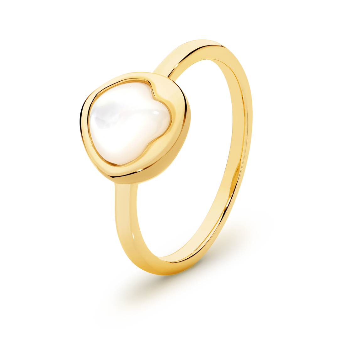 18ct Yellow Gold Plated Kiara Pearl Ring