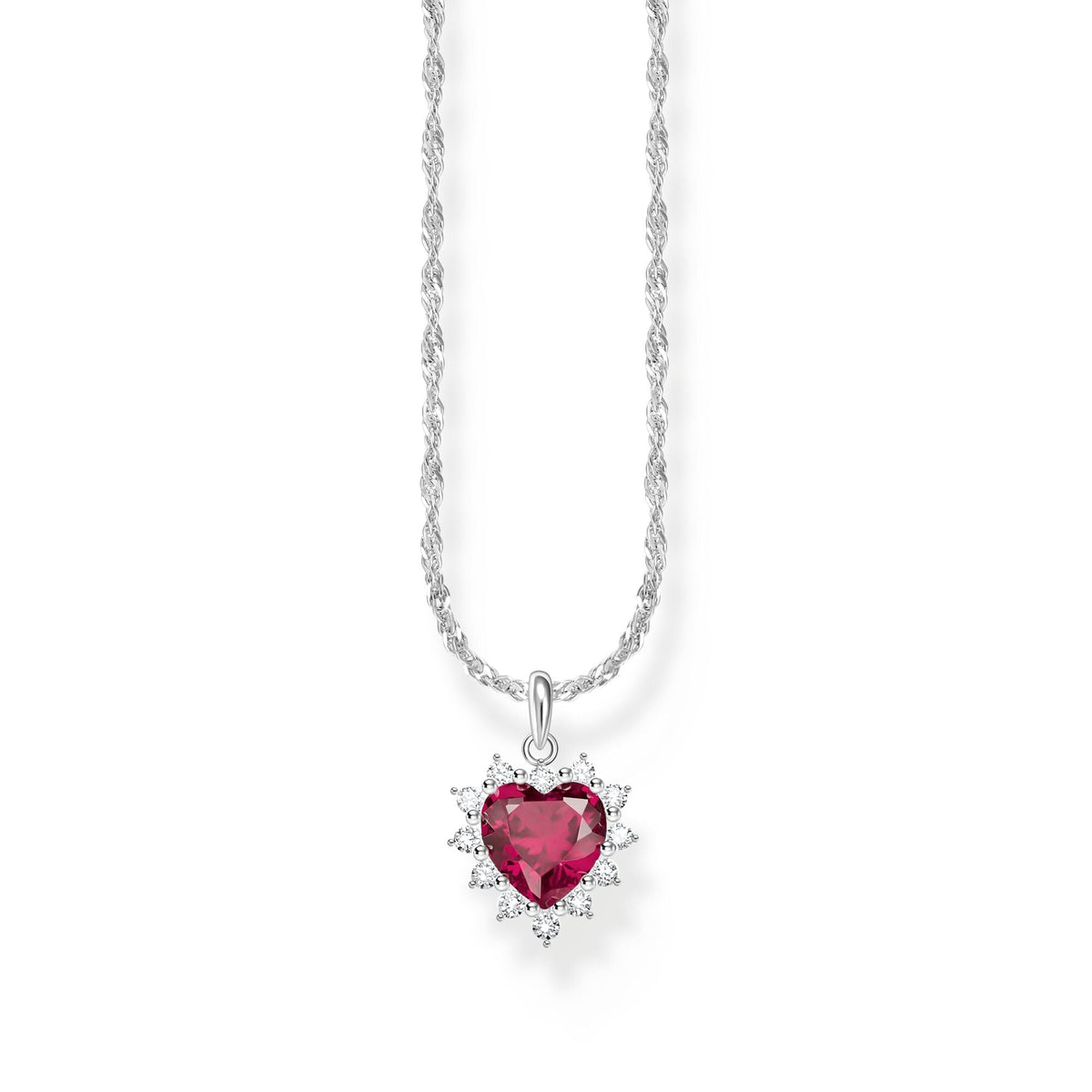 THOMAS SABO Romantic Ruby Heart Pendant Necklace