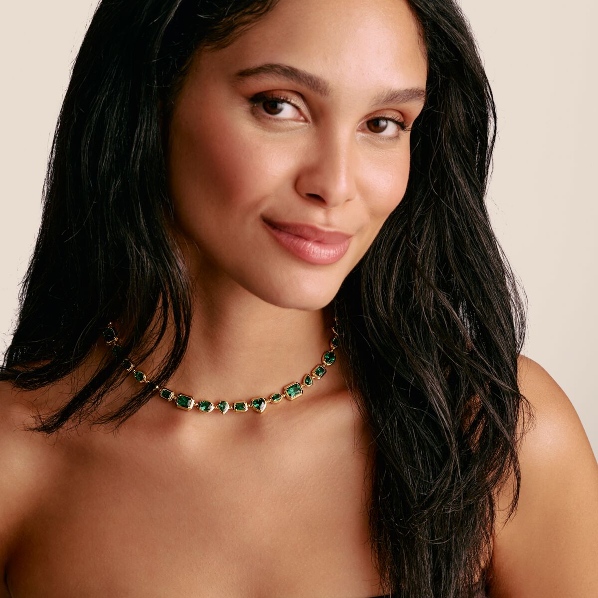 THOMAS SABO Elyndra Necklace with Green Stones