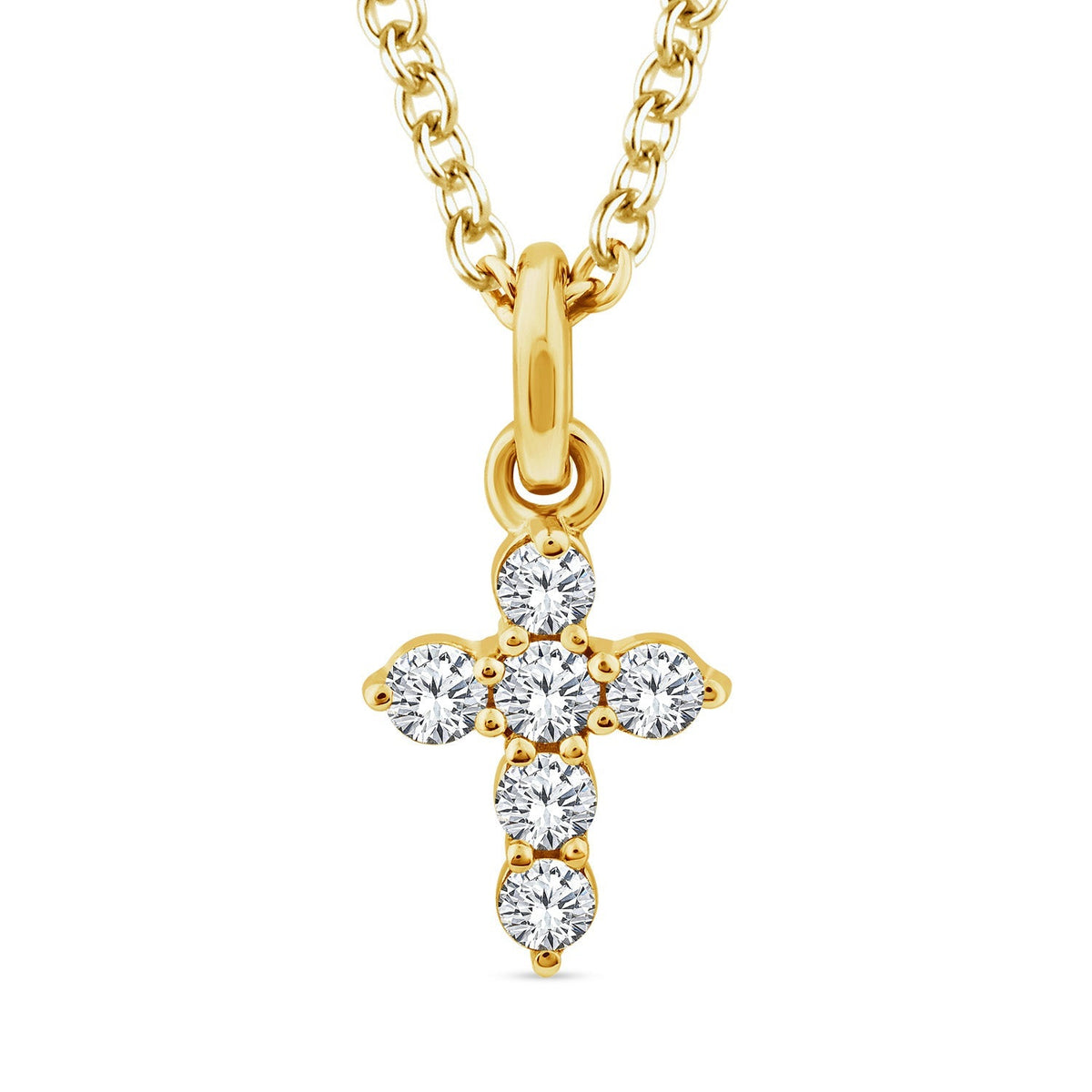 22ct Gold Vermeil 0.10ct Lab Grown Diamond Necklace 40-45cm