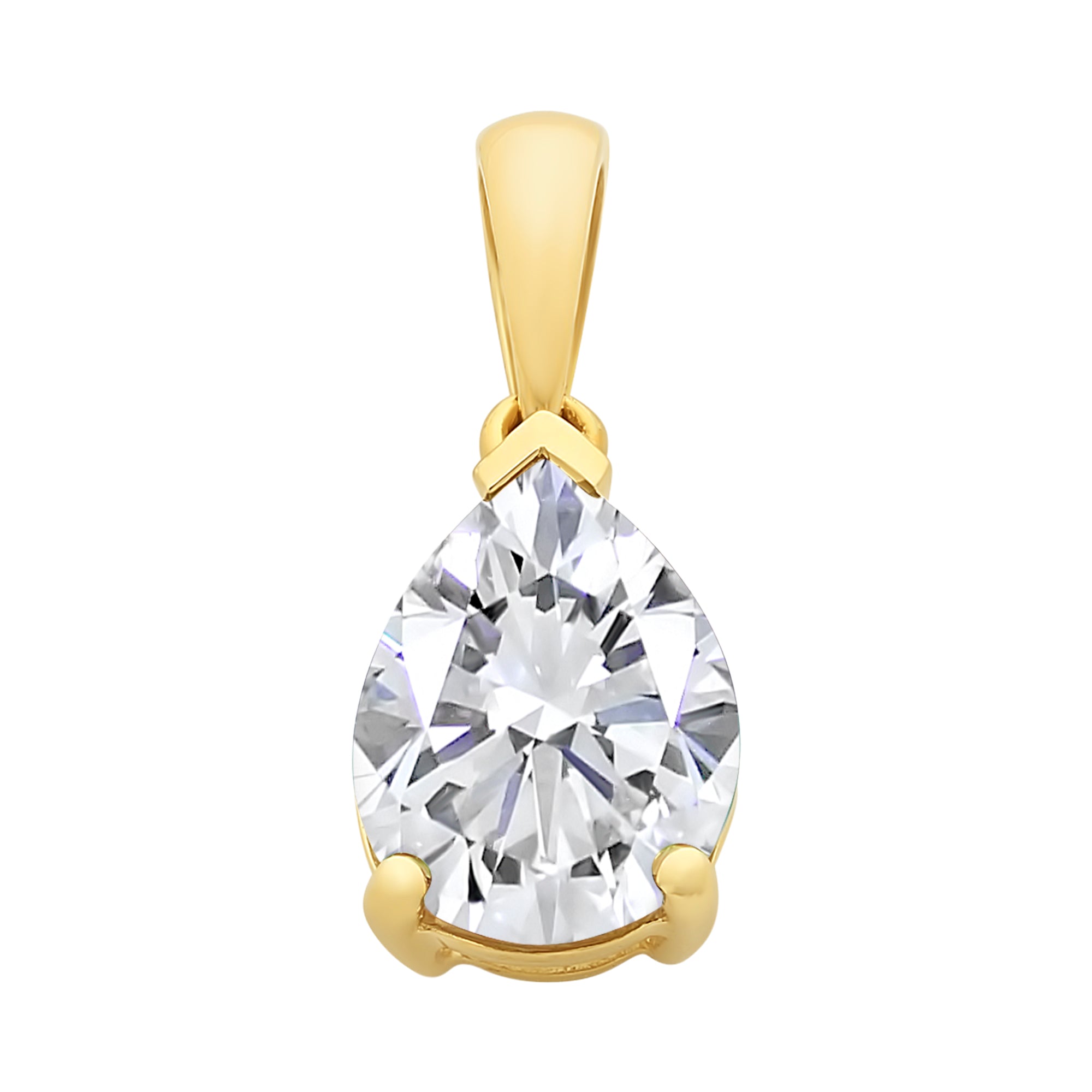 9ct Gold Cubic Zirconia Pendant