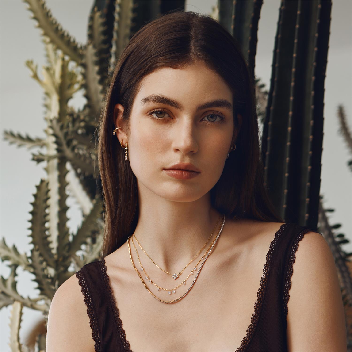 Ania Haie Gold Droplet Station Necklace