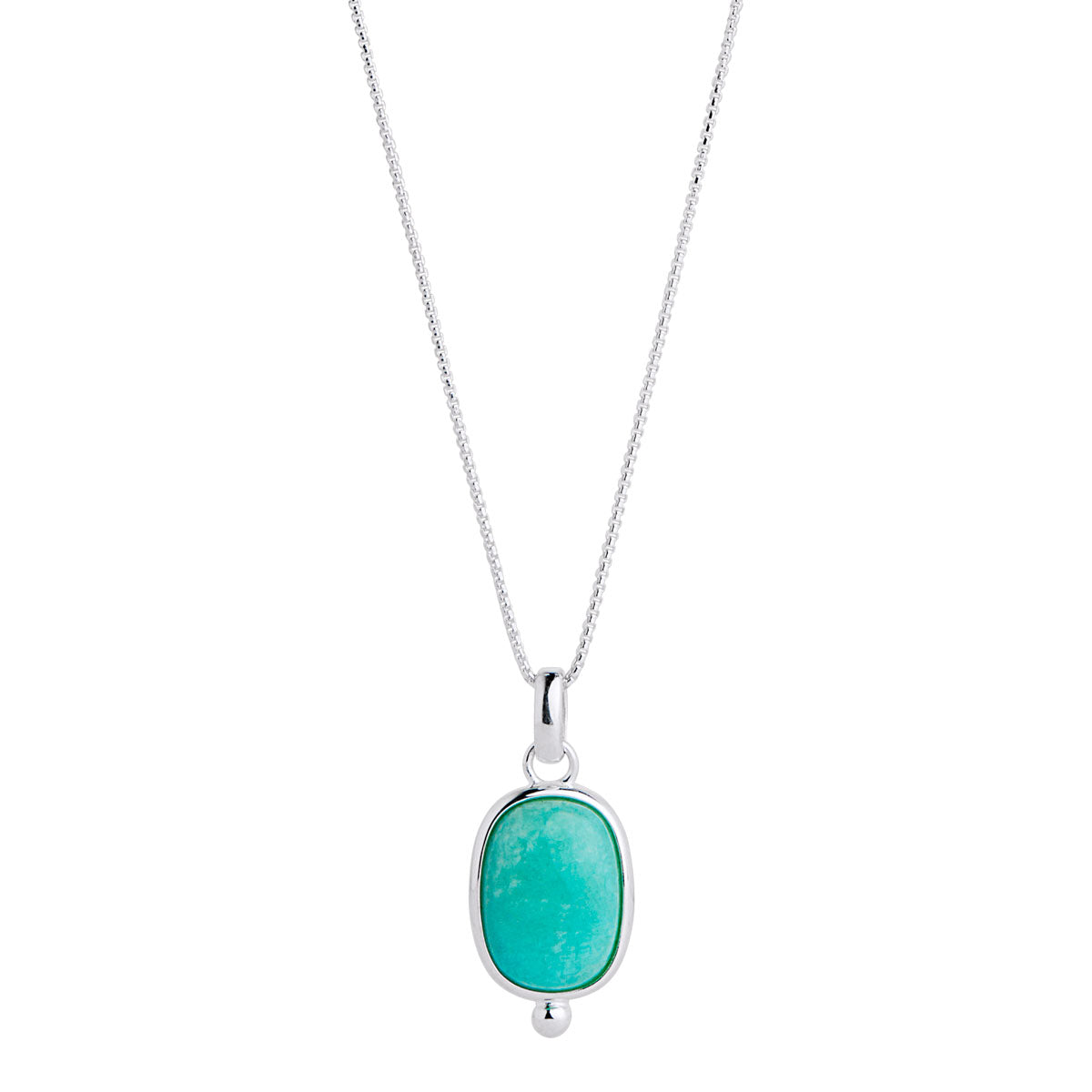 NAJO Fleur Silver Amazonite Necklace (45cm+ext)