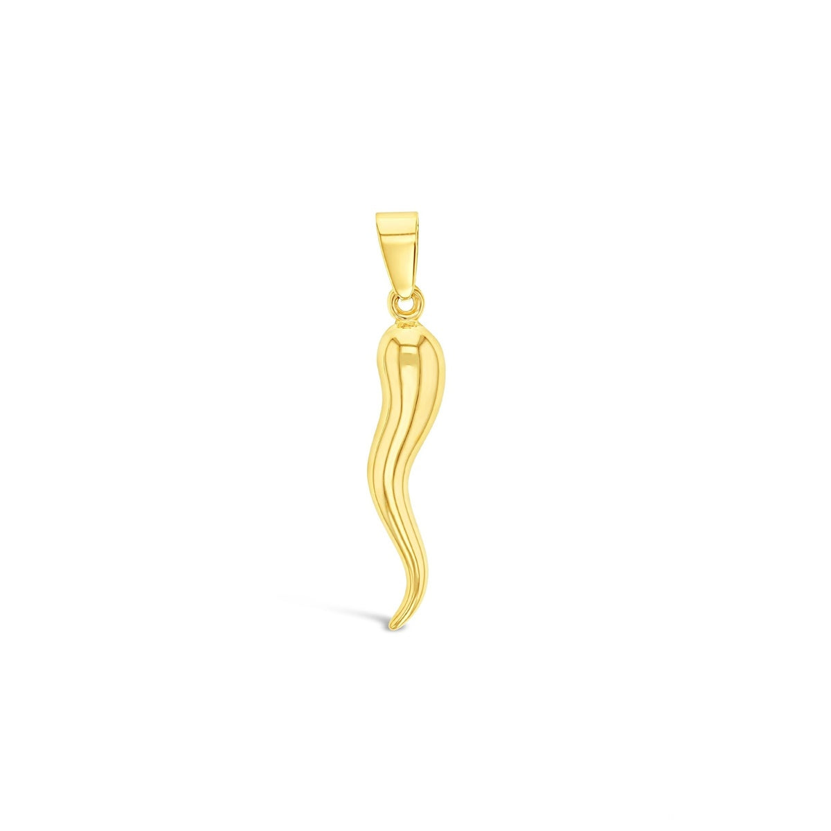 9ct Yellow Gold Horn Chilli Pendant