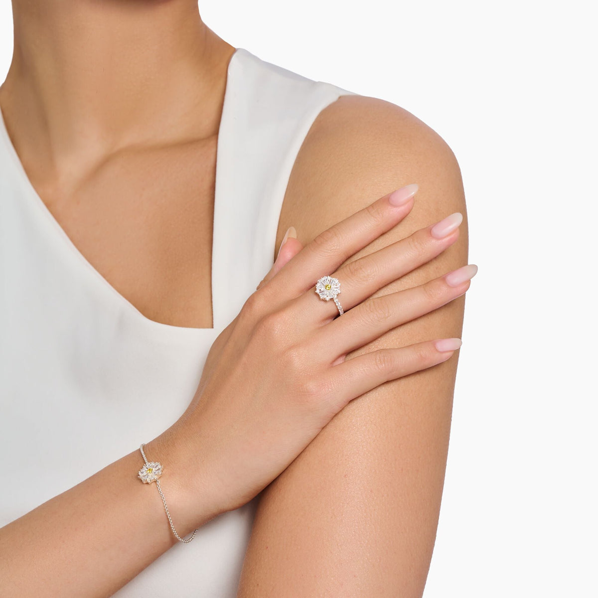 THOMAS SABO Lovely Daisy Cocktail Ring in Silver