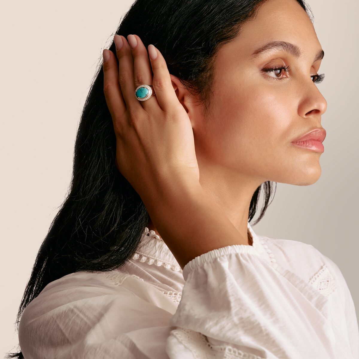 THOMAS SABO Oval Turquoise Ring