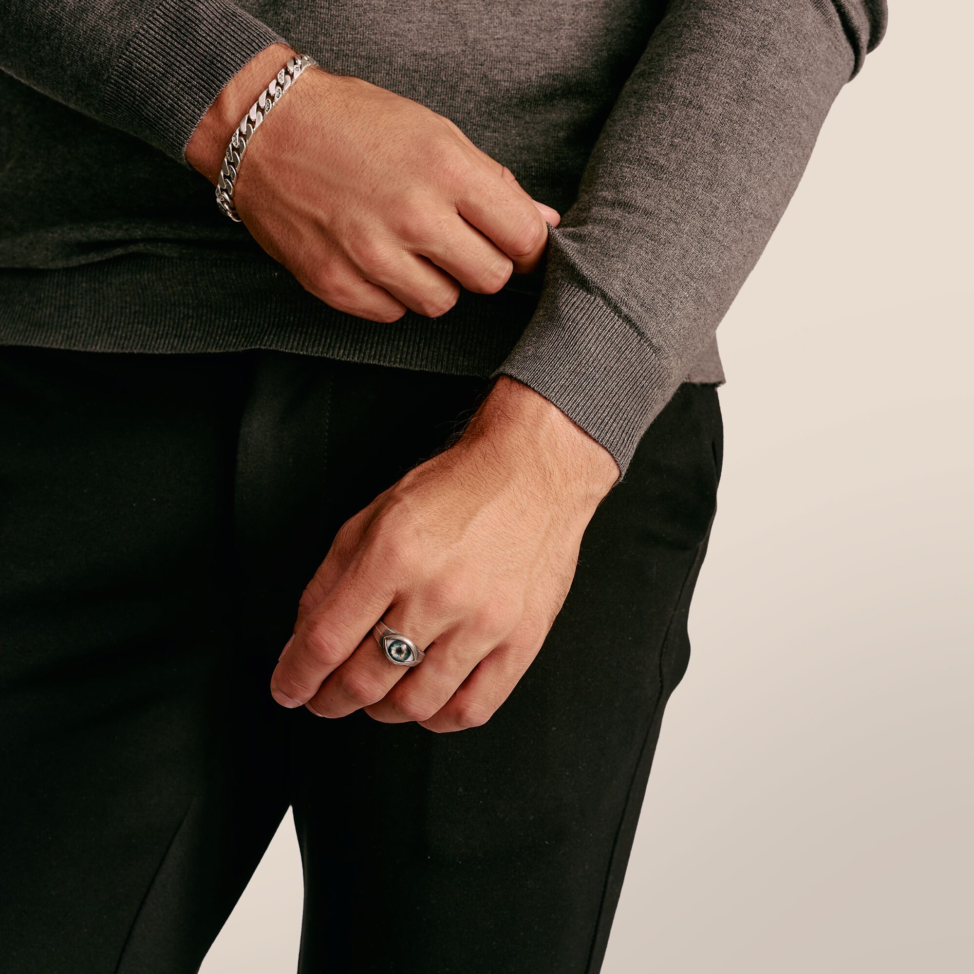 THOMAS SABO Textured Eye Rebel Ring