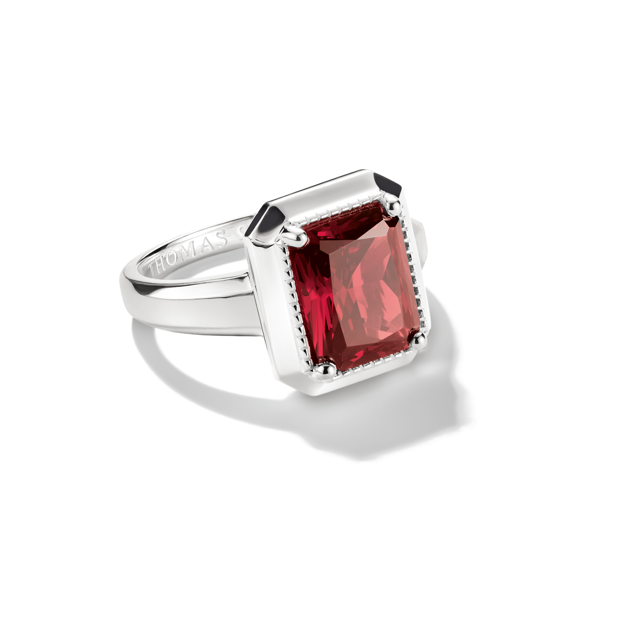 THOMAS SABO Ring with Red Zirconia Stone