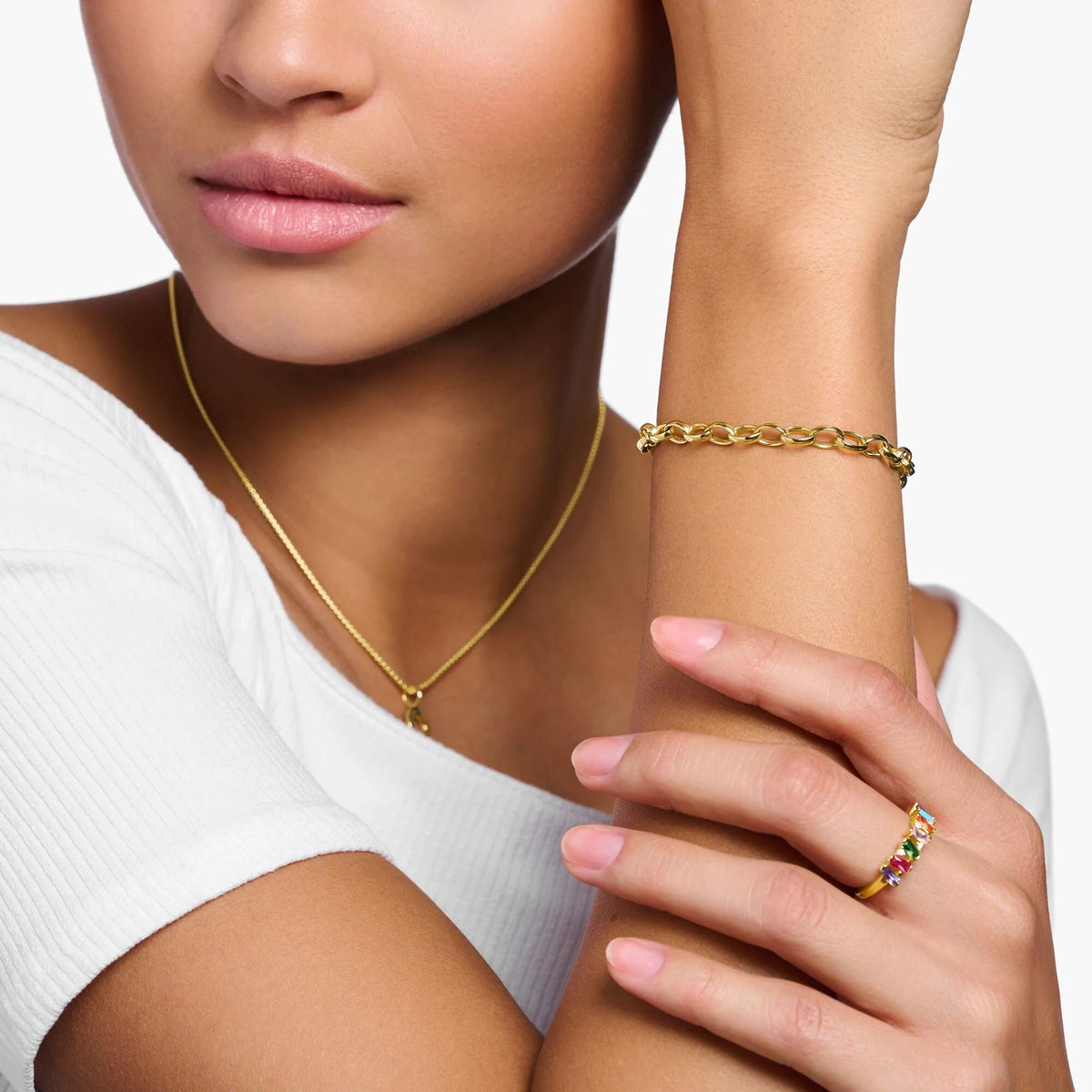 THOMAS SABO Gold Belcher Bracelet