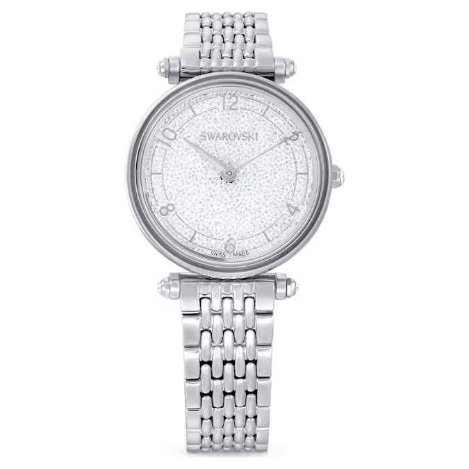 Swarovski Crystalline Wonder watch Swiss Made, Metal bracelet, Silver Tone, Stainless steel