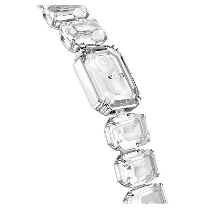Swarovski Watch Octagon cut bracelet, White, Stainless steel