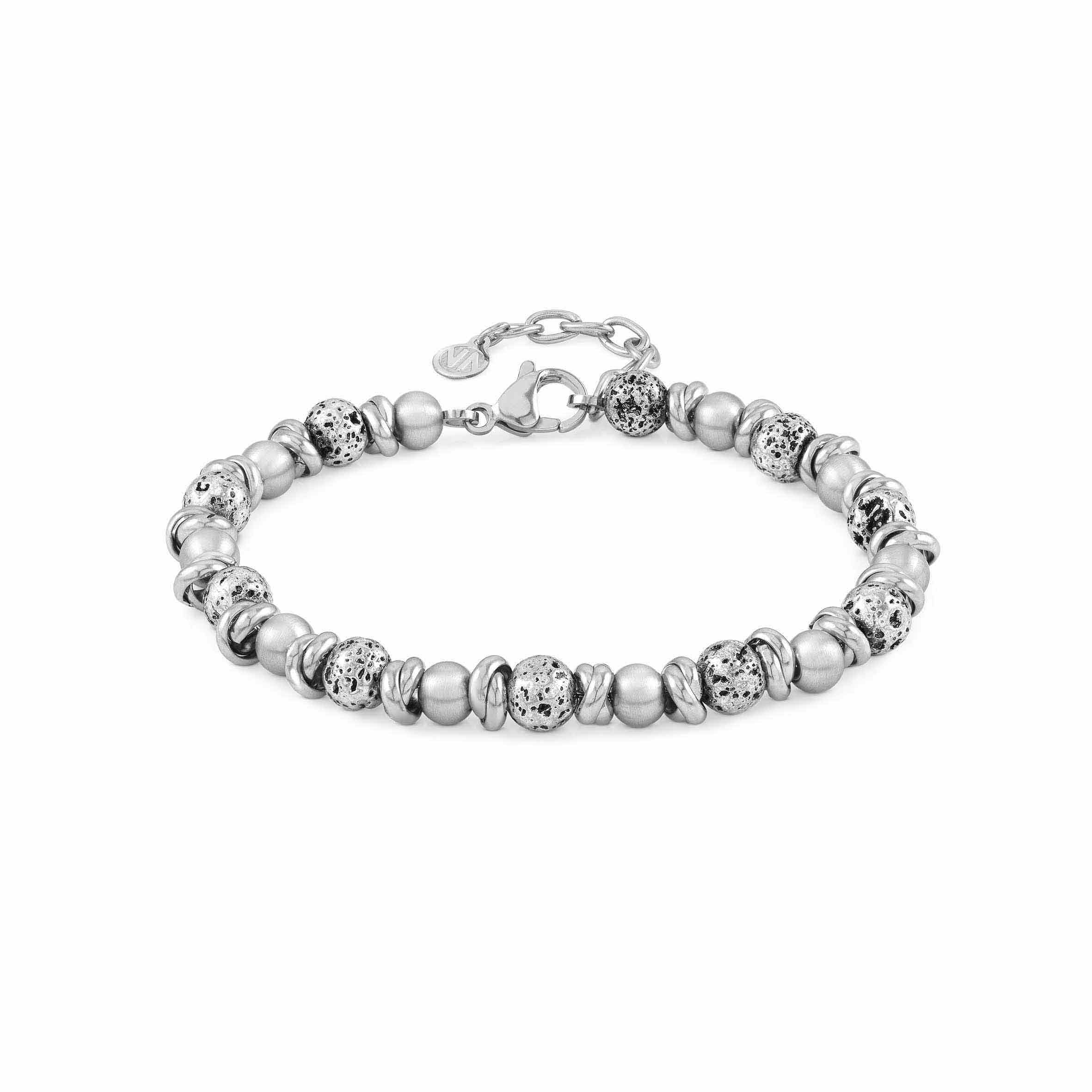 Nomination Instinct Bracelet 027918/031 Stainless Steel & Lava Stones